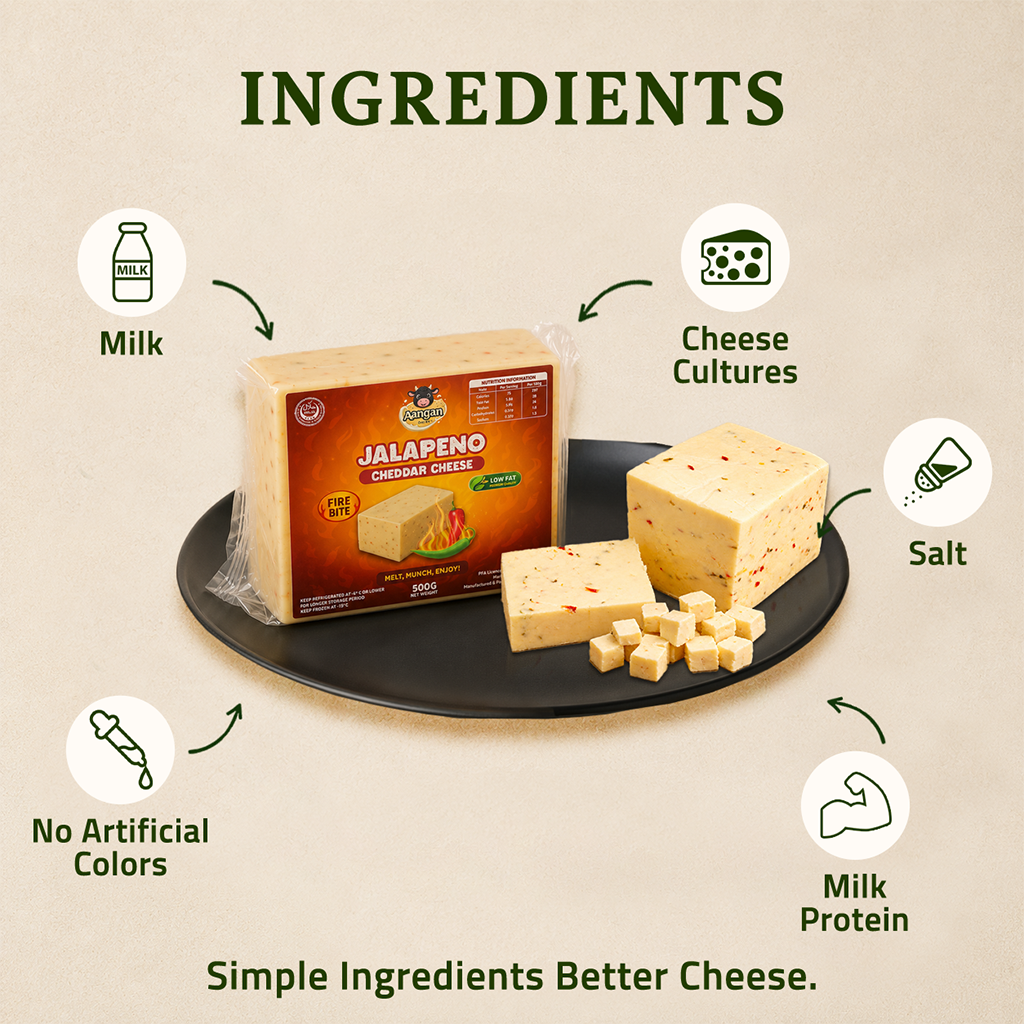 Jalapeno Cheddar Cheese Block 400g