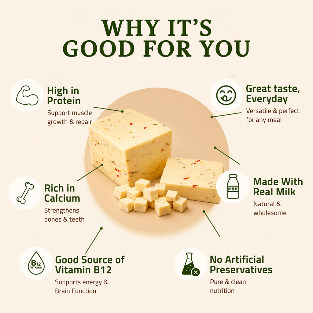 Jalapeno Cheddar Cheese Block 400g