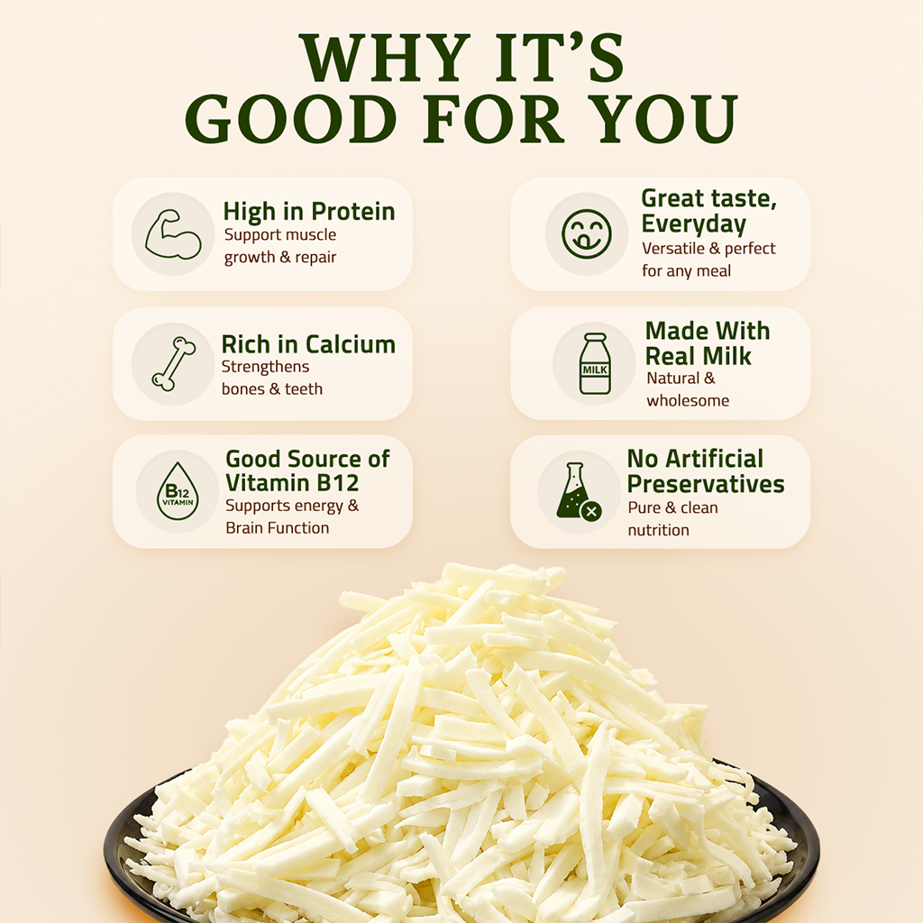 100% Mozzarella Shredded Cheese