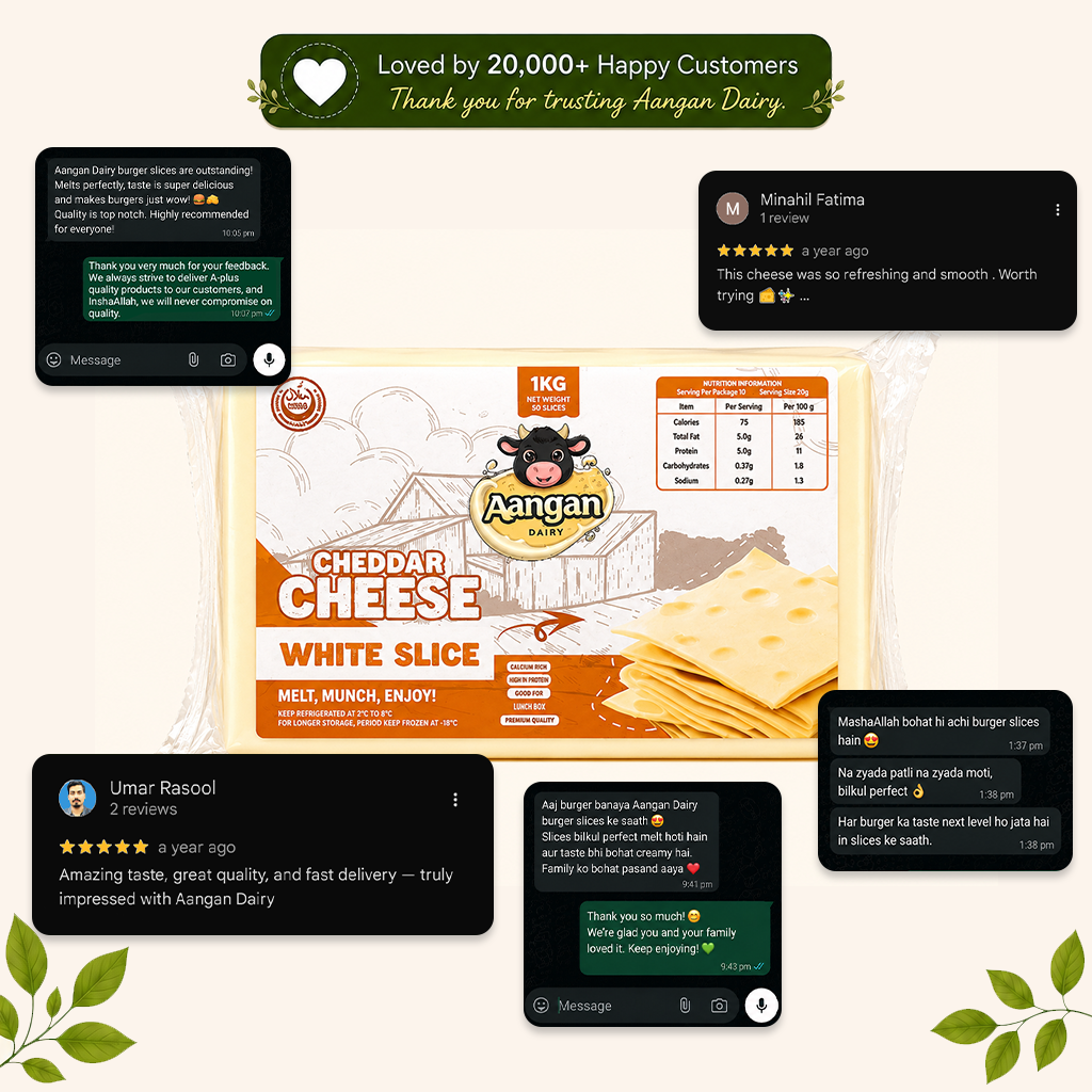 Premium White Cheddar Cheese slices 1 kg