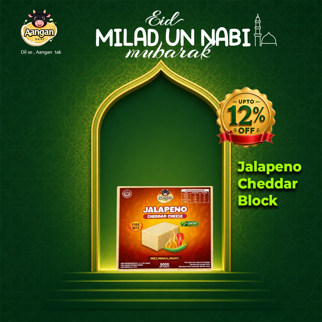 Jalapeno Cheddar Cheese Block 400g